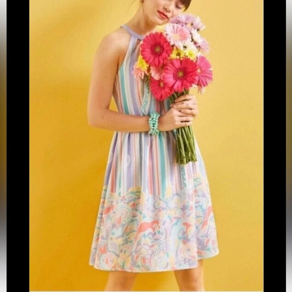 Modcloth Behold the Blogger Rainbow Stripe Dress 3X - Picture 13 of 15